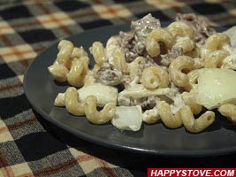 Mayonnaise and Beef Pasta Salad - By happystove.com