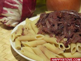 Drunk Radicchio Pasta - By happystove.com