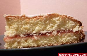 Lemon Glazed Strawberry Cake - By happystove.com