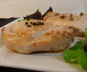 Pork Loin Medallions with Butter and Green Peppercorn - By happystove.com
